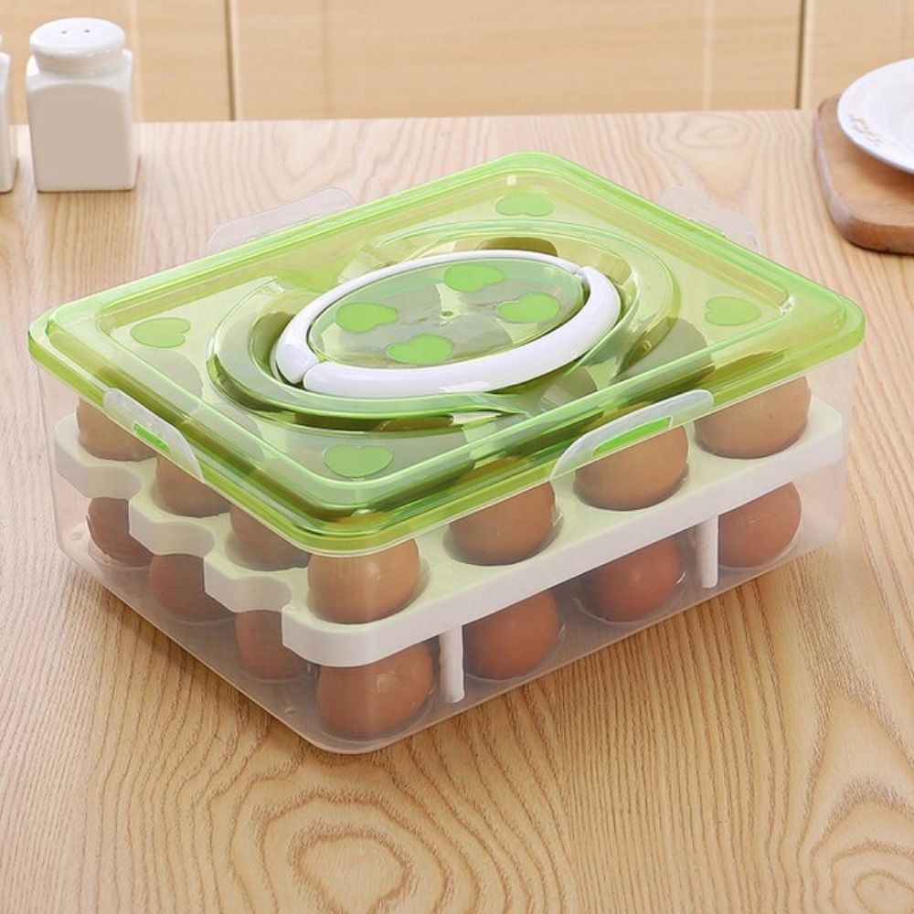 Bandeja Organizador Huevos Caja Almacenamiento 32 Celdas