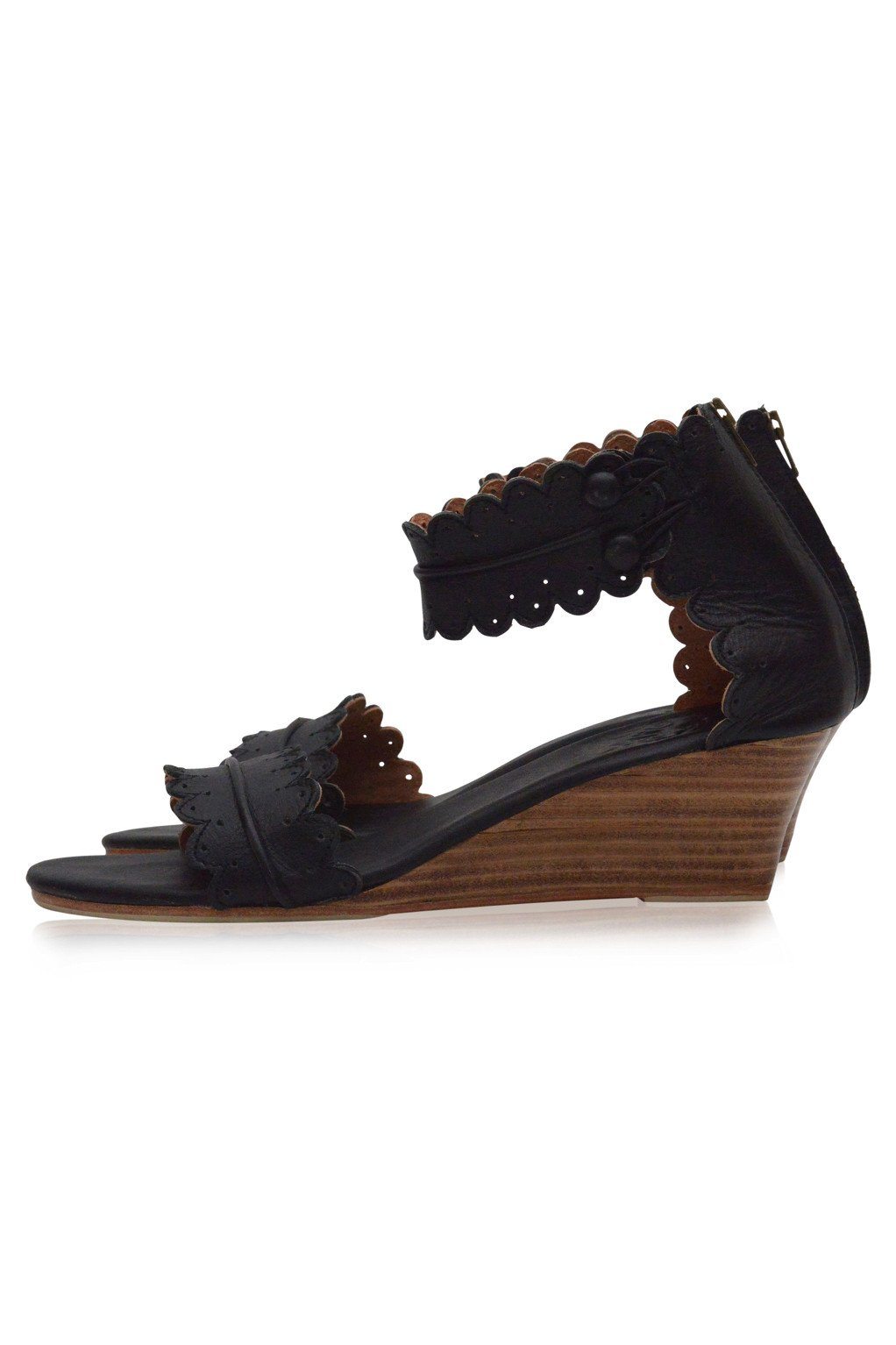 Magdalena Wooden Wedge Sandals