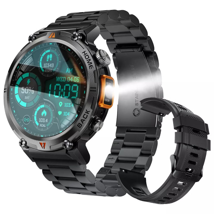 Tactical Smartwatch Eigiis Ke3 Linterna Con Doble Correa