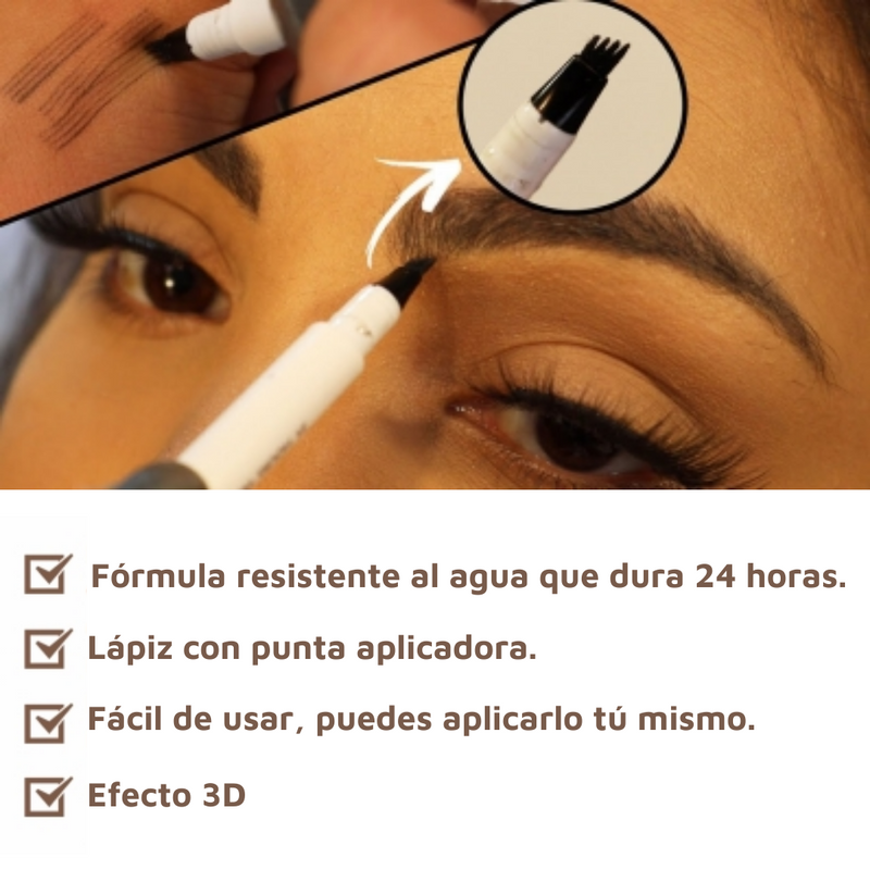 Lápiz Microblading Hilo a Hilo para Cejas Resistentes al Agua