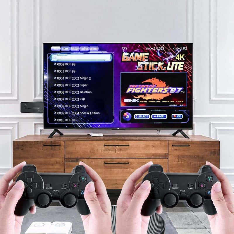 RetroPlay 4K Videojuego con 10.000 Juegos Clásicos + 2 Controles de Regalo